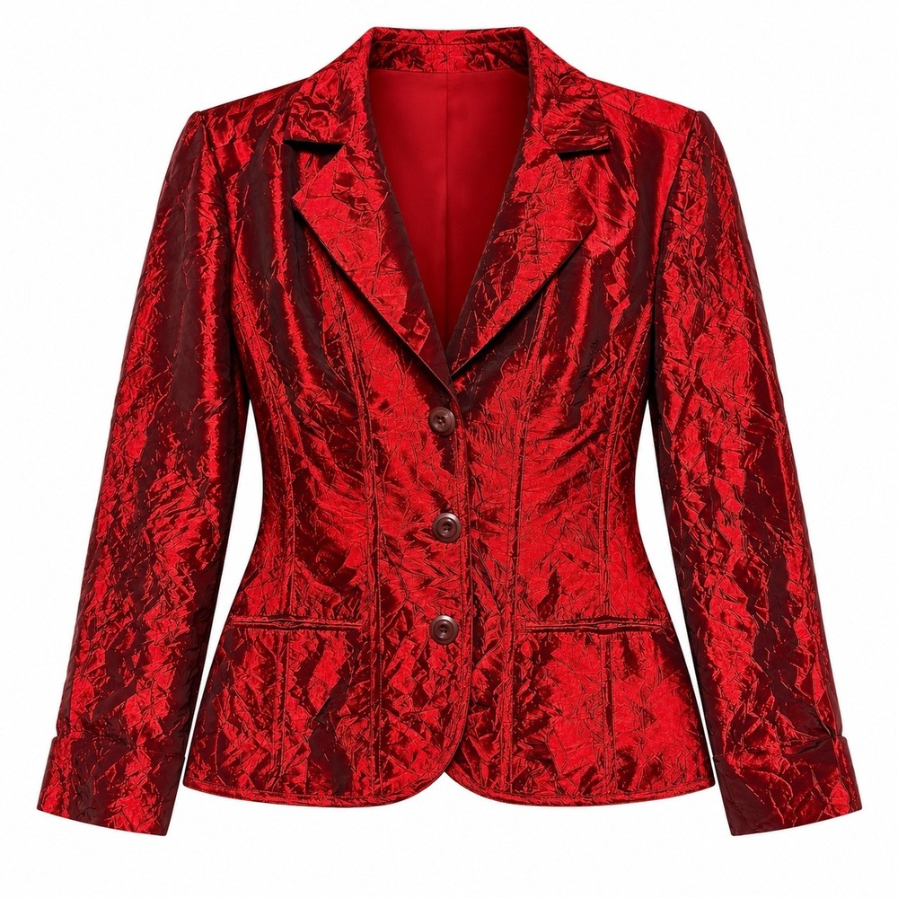 Chico's Avant Garde Metallic Blazer Women Small Fairycore Party Mob Wife Holiday